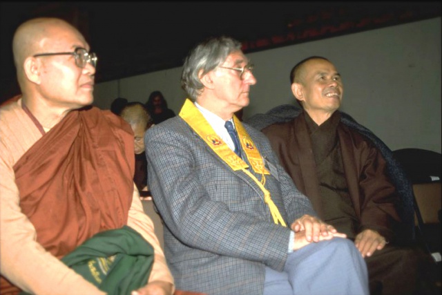 With Dr. Riwatadhamma and Thich Nhat Hanh