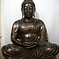 The Buddha figure at the Newcastle Buddhist Centre