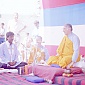 Bhante Sangharakshitra Conducting Ordination Ceremony at Retreat Center