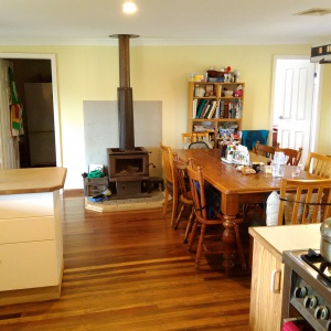 Dining room and kitchen