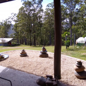 Stupa garden verandah