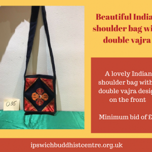 Lovely Indian shoulder bag with double vajra design