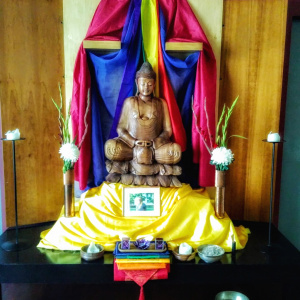 A special 'Pride' shrine at the Dublin Buddhist Centre