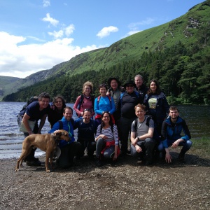 The Sangha hike in the Wicklow mountains - at the finish in Glendalough