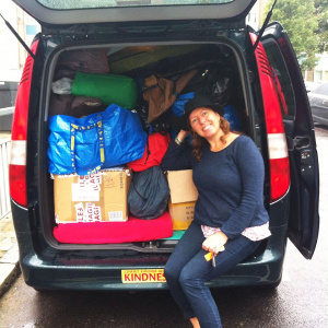 Amitasuri and Ambaravajri collected clothing, which they drove to the refugee camp at Calais, northern France, in Amitasuri’s van in September 2015, as part of a Buddhist response to the European Refugee Crisis