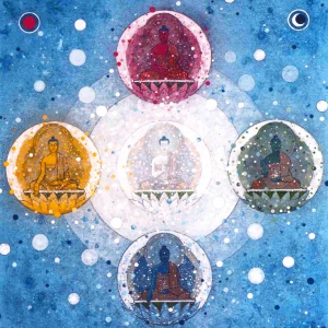 Five Buddha Mandala by Aloka