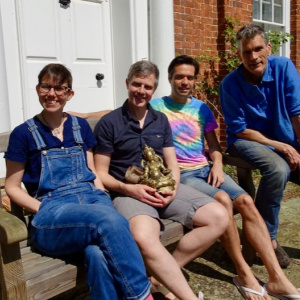 Liz, Amalavajra, Jai and Lokabandhu: FutureDharma's fundraising team! 