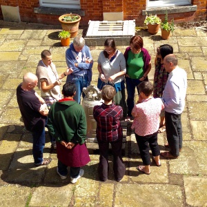 Steering group huddle!