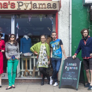 Model line-up at Lama's Pyjamas
