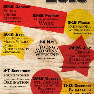 European Young Buddhists' retreat calendar