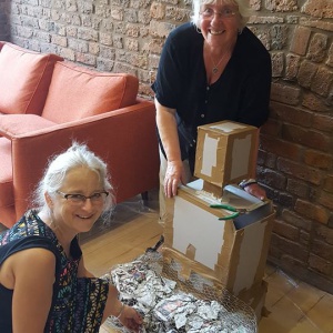 Robin and Janet working on the BAM art project