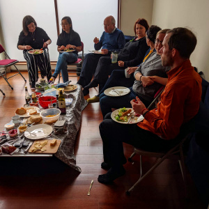 The lunch 'feast' during Buddha day at the Dublin Buddhist Centre