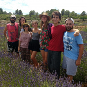 A walk through lavender during the Mainland Europe Young Buddhist Convention in Suryavana, Valencia in July 2018
