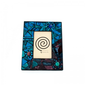 Turquoise & Plum Mosaic Frame - £10.00
