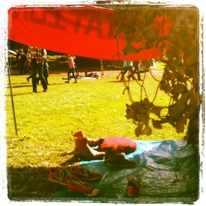 Boots in the afternoon sun