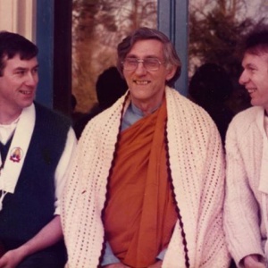 Pramodana,Bhante and Suvajra, public ordination 1985