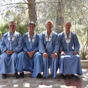 Public Preceptor Nagabodhi (2nd from left) with Karunakara, Bodhidasa and Aryadharma