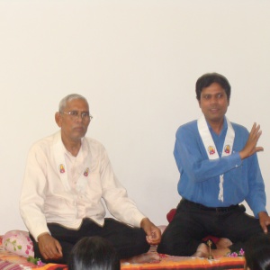 Aryaketu giving talk at the time of Send-off program. 
