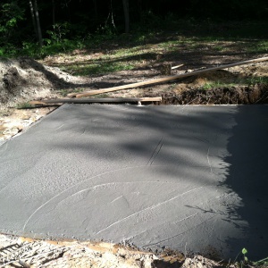 Stupa foundation complete