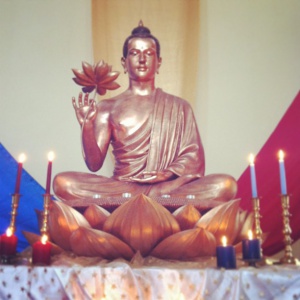 Triratna Sangha shrine at Birmingham Buddhist Center