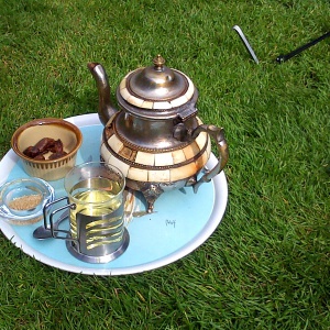 Moroccan mint tea enjoyed en route...