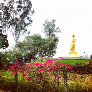 Another view of the Walking Buddha