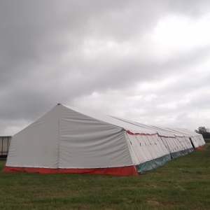 voila - the food tent for the International Retreat...