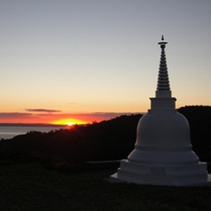 sunset by the Stupa