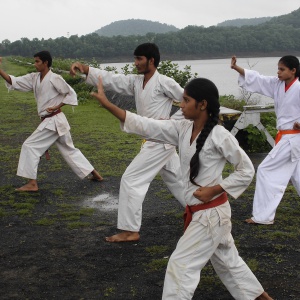 Karate Practice after Meditation session